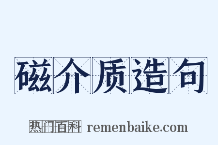 磁介质造句是什么意思的图片